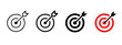 © MDRIEAD - Target bullseye icon set with arrow for business goal achievement bullseye business strategy achievement marketing collection isolated pictogram planning objective accuracy competition