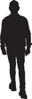 © Curto - vector, silhouette of back view of man walking