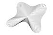 © SAYEMART - Wavy topographic lines forming abstract organic shape with distorted circular patterns isolated on transparent grid for creative use.