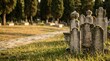 © Masta - Old stone tombs in a quiet historic graveyard at sunset