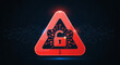 © Hijab - Red triangular warning icon with a locked padlock symbol indicating security or alert status.