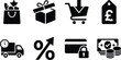 © MdArshadul - Ecommerce Shopping and Online Payment Black Glyph Icon Set for Retail and Digital Commerce