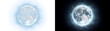 © Tanay - Moon creates a realistic glowing full moon with PNG, Transparent and Black Background Versions for mystical night scene designs