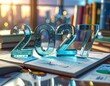© coffeee - Conceito de estudos e crescimento para o ano novo de 2027