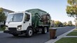 © gn8 - Curbside Compost Collection Truck Lifting a Closed Organics Cart
