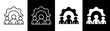 © Ifanicon - Management white and black icon set design