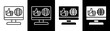© Ifanicon - Network Reliability white and black icon set design