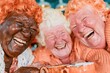 © Ryzhkov - Three joyful senior women laughing together over coffee in a warm cafe, capturing a natural moment of connection for active aging and female friendship