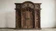 © Jara - Ornate antique wooden cabinet with intricate carving and brass handles