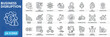 © Critical - Business disruption icon collection set. Containing debt management, scalability, corrupt, process disruption, startup, gig economy, innovation, market crash icon. Simple outline vector