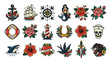 © Hadi - Flash Tattoo Designs: Anchor, Ship, Mermaid, Roses, Skull & More