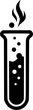 © Morningstar - Test Tube & Experiment silhouette icon set, flat black glyph style, pure white background