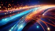 © Jerry - glasfaserkabel leuchtendes kabel mit leuchtenden adern schnelles internet durch digitalen ausbau des netzes abstrakte darstellung eines glasfaserkabels