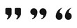© anamull2004 - Set of quotation marks icons isolated on white background featuring bold double quote punctuation marks for text citation speech bubble statement and modern typography graphic design