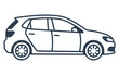© adina - Hatchback Car Outline Vector Illustration