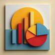 © paper_art - Paper cut style business infographics chart and pie graph design, 종이 커팅 스타일 비즈니스 인포그래픽 차트 및 파이 그래프 디자인