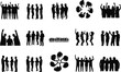© raccoontail - Friends party and toast silhouette set with drinks and celebration clip art
