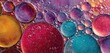 © AliceHere - Fundo abstrato com bolhas coloridas em tons pastéis e efeito macro artístico