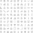 © vectorwin - Large grid of clean line art vector icons showcasing a diverse collection of modern pictograms for ui, web and app design covering business, tech, health, nature and more