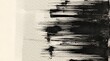 © AmenaStock - Abstract black ink brush strokes on a white paper background, with a halftone, dot pattern texture, overlaying the left, side of the composition