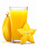 Starfruit juice and fresh fruits
