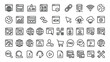 © kaziashabul24 - Web Development Technology and Internet Outline Icons Mega Set Editable Vector Collection
