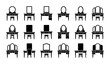 © Shemul - Vanity Table Icons Set, Dressing Table Silhouettes, Makeup Furniture Collection, Elegant Bedroom Decor Vector Graphics