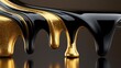 © Kristina - Luxury Black and Gold Liquid Metallic Abstract Background