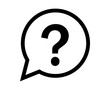 © Md - Black and white question mark symbol inside a round speech bubble icon