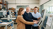 © ADDICTIVE STOCK - Senior founder passes family business to adult children
