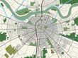 © Maerrie - Abstract Urban City Map Vector Illustration with Radial Streets, River and Green Parks