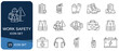 © SK Creative Studio - Work Safety Icon Set Linear Style Illustrations On White Background