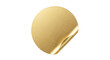 © Sapphire - Shiny golden circular sticker peeling off a surface with a curled edge