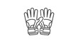 © Ahmad - Pair of Goalkeeper Gloves Line Art Icon.