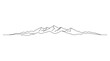 © Stockline - Continuous line drawing of a mountain range landscape silhouette with mountain landscape silhouette