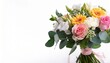 © Reginald - assorted bouquets roses rose lisianthus daisies chrysanthemums calla lilies eucalyptus on white background
