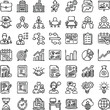 © Pinki - premium business management outline  design cartoon print illustration vector line art drawn hand drawn Icon set.