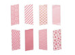 © Nemalchandra - Set of eight pink decorative washi tape strips with various patterns isolated on transparent background