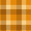 © SolaruS - Traditional tartan plaid styling combines a structured check grid with a woven fabric finish. Orange and amber tones shape a seamless textile design with classic fabric heritage for fashion textiles.