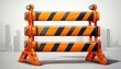 © Curtis - realistic 3d construction barrier on a white background