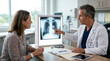 © fibekti - Doctor Examining Chest X-ray with Patient in Medical Office