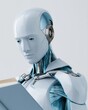 © Firadoaw - AI robot reading book, learning system concept, knowledge training