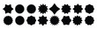 © top - Black sunburst badges icon. sunburst badges, Sale sticker, price tag, starburst icon set, Wavy  edge promo black badges.Star burst shape tags for price.black starburst promotional badge set icon.