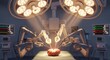 © QaysarMalik - Robotic surgery system performing delicate brain operation under surgical lights in modern operating room