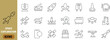© Fahim - Space exploration line vector icons. rocket icon set, satellite icon set, spaceship icon set