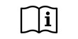 © huzaifa - Minimalist information icon featuring an open book symbol with an info letter i on a clean transparent background for digital design and web UI