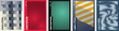 © GraphicsWorld - Abstract vector background banners, geometric pattern and gradient textures in blue red green, modern design templates