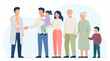 © Vectora - Doctor consulting multi-generational family, healthcare and medical support