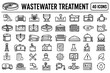 © mr - Wastewater treatment icon set for industrial water cleaning Vector
