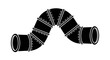 © Pixora - Vector illustration of flexible industrial pipe or ventilation duct icon on a transparent background